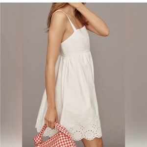 NWT Maeve Anthropologie White Eyelet Romper Women’s Size M coastal cowgirl